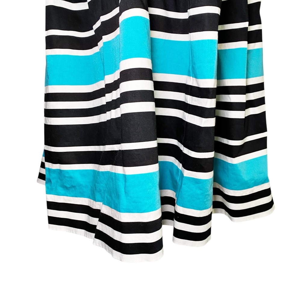 Talbots Black, White, and Blue Striped Midi Dress - Picture 6 of 15